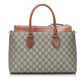 Gucci  GG Supreme Linea A Zip Satchel (Pre-Owned)