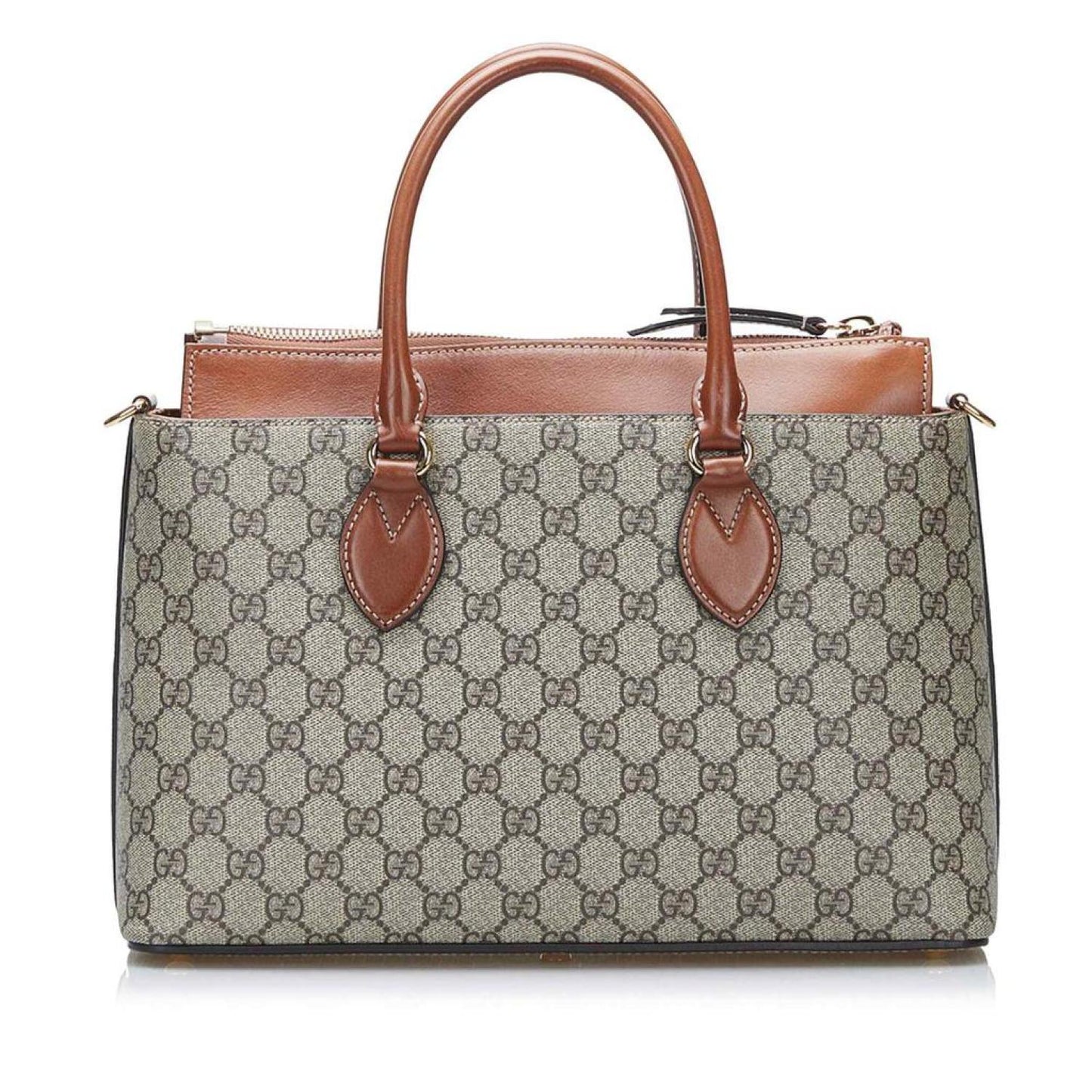 Gucci  GG Supreme Linea A Zip Satchel (Pre-Owned)