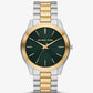Oversized Slim Runway Two-Tone Watch
