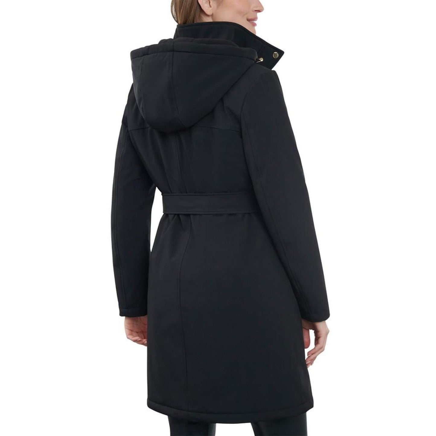 Women's Hooded Belted Raincoat, Created for Macy's