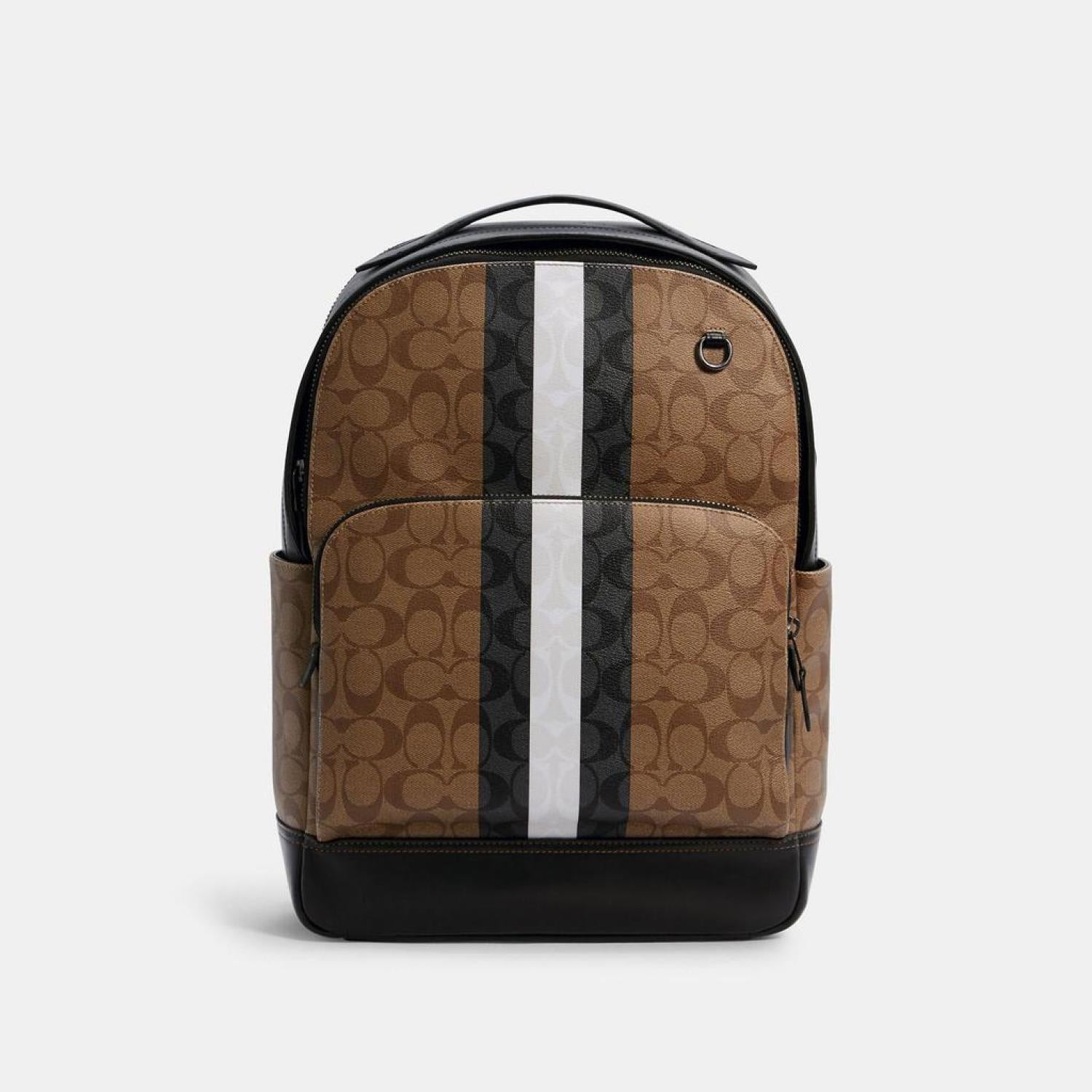 Coach Outlet Graham Backpack In Blocked Signature Canvas With Varsity