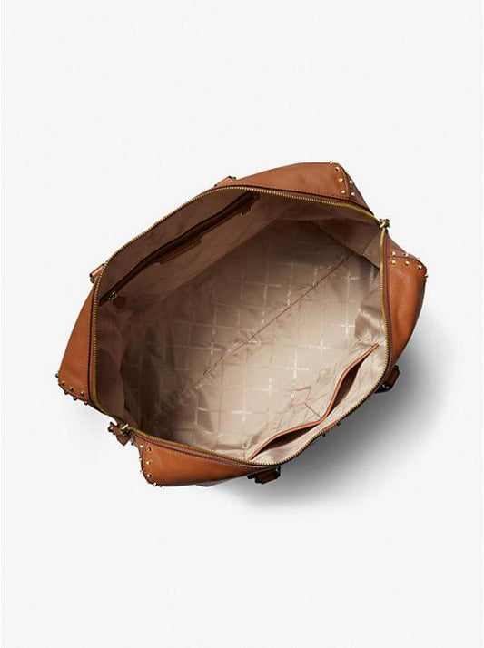 Astor Extra-Large Studded Leather Weekender Bag
