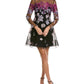 Marchesa Notte Embroidered A-Line Dress