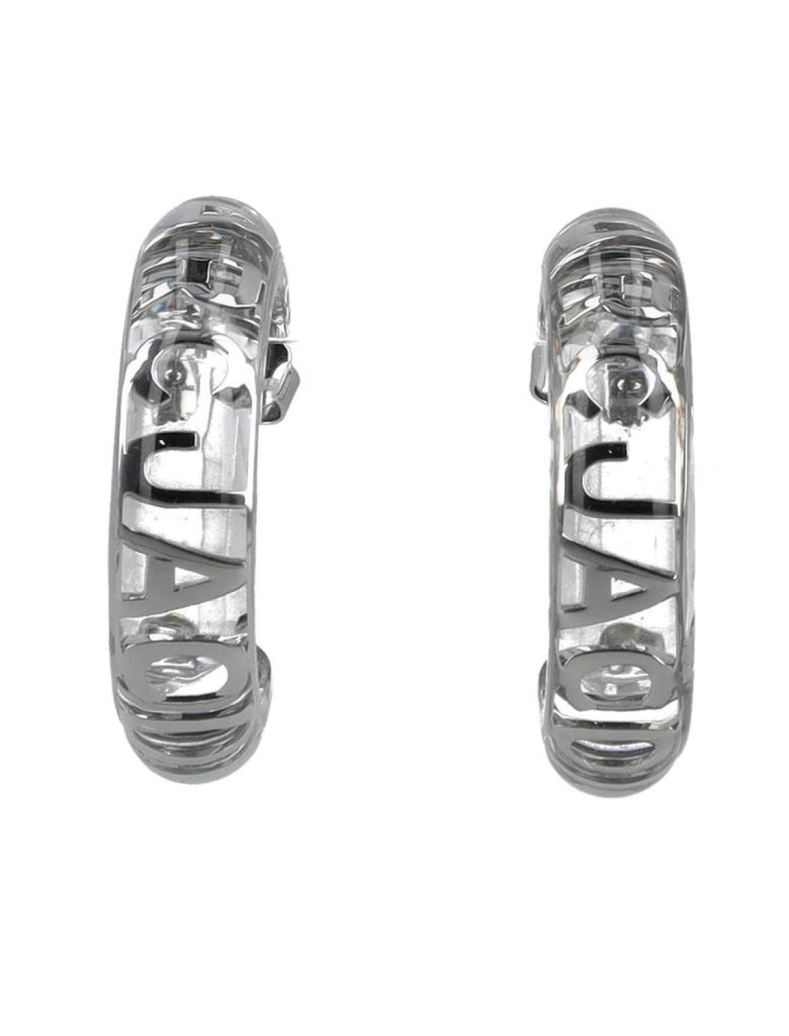 Marc Jacobs Logo Plaque Hoop Earrings