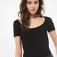 Cashmere Scoop-Neck Bodysuit