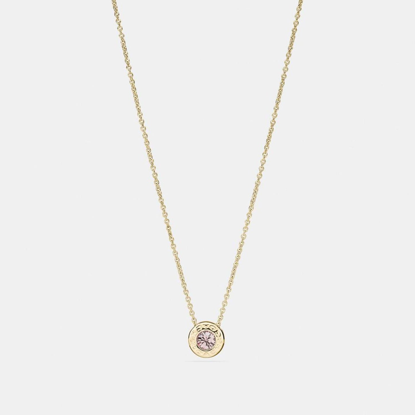 Coach Outlet Open Circle Stone Strand Necklace