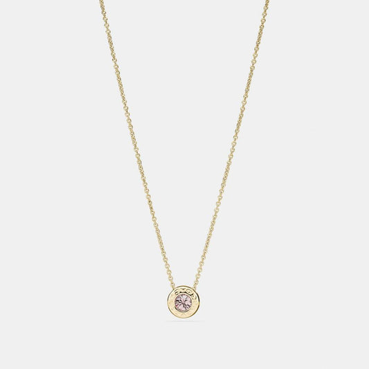 Coach Outlet Open Circle Stone Strand Necklace