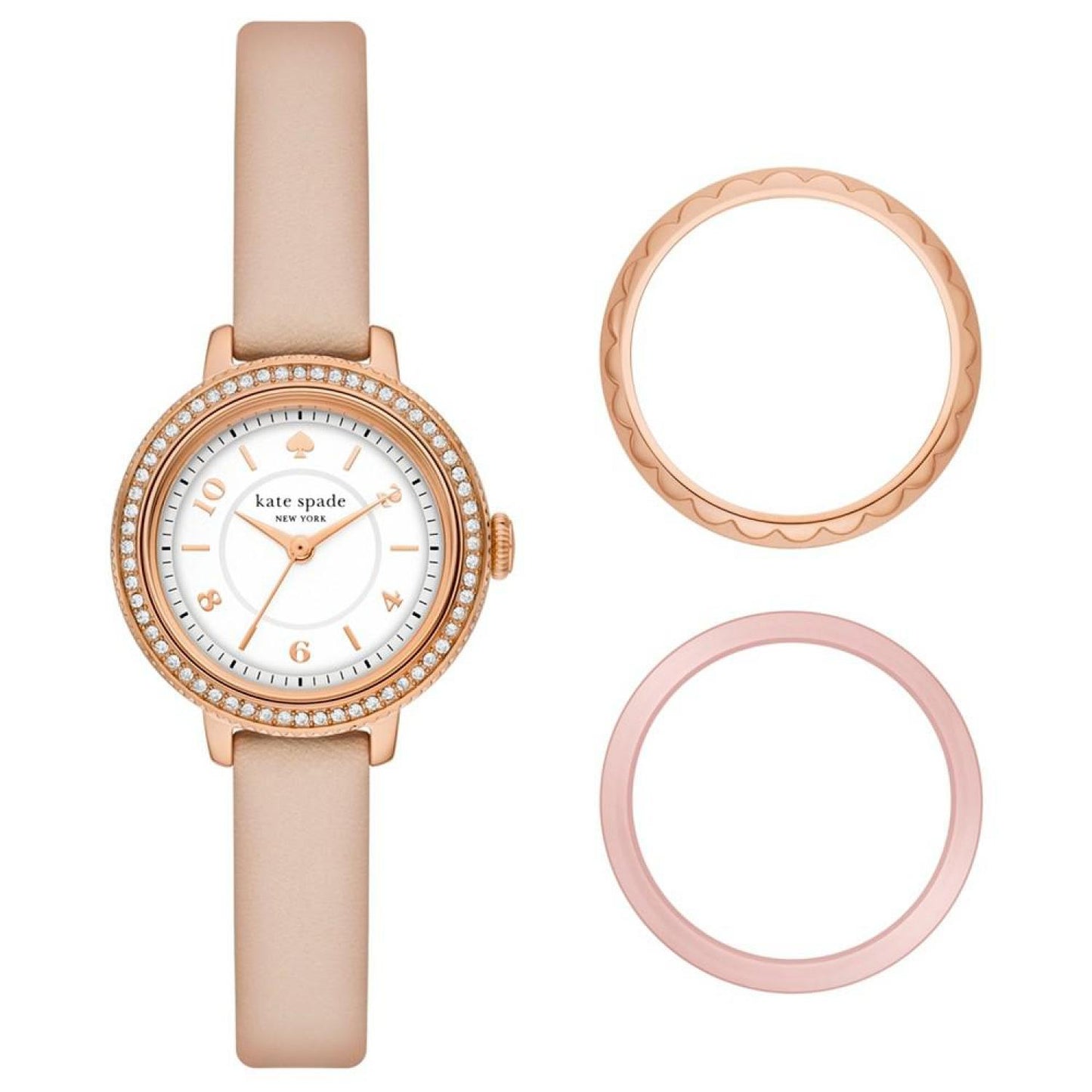 Women's Morningside Three Hand Pink Pro-Planet Leather Watch 28mm Gift Set