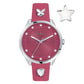 Women's Pin Pink Dial Calfskin Leather Watch