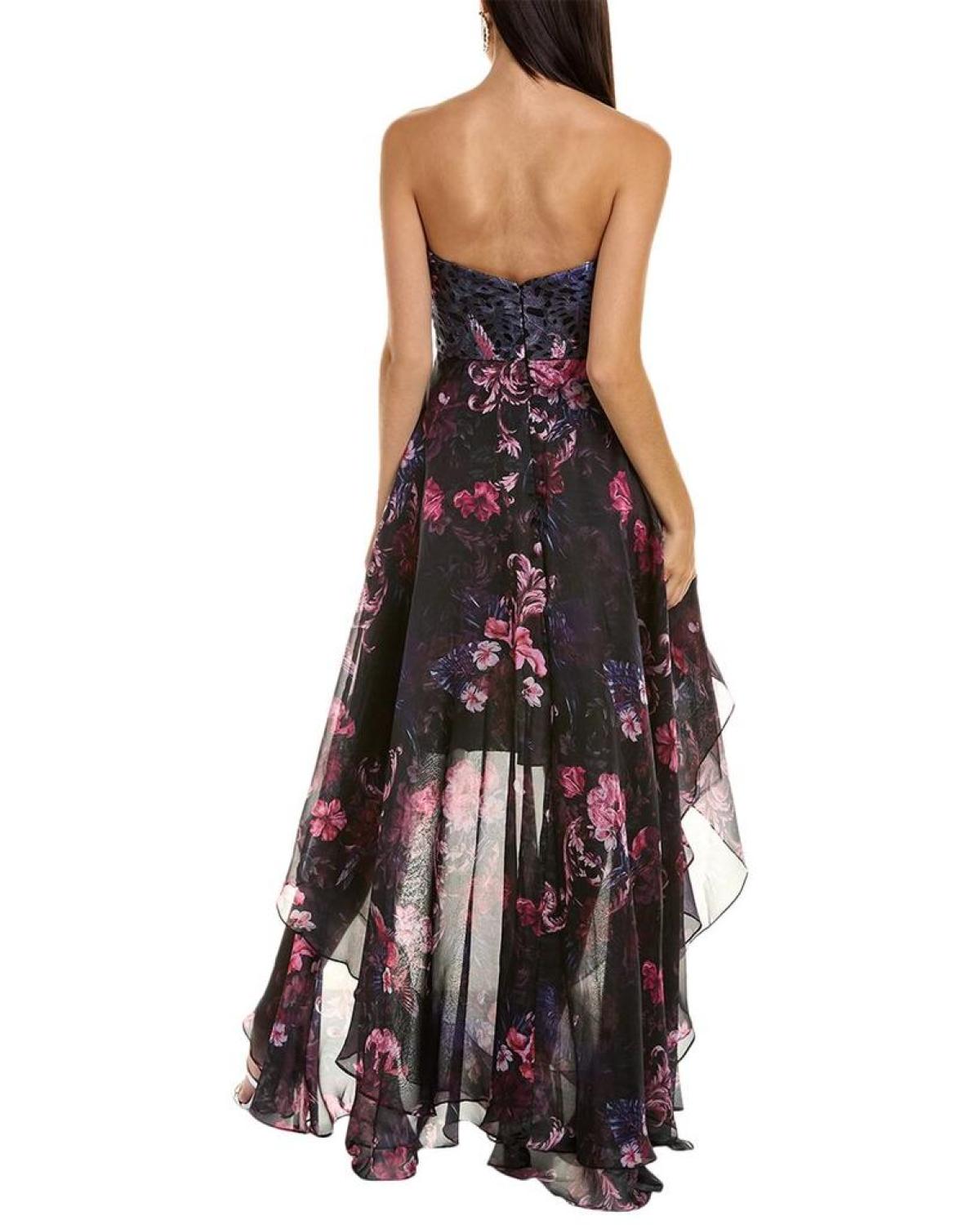 Marchesa Notte Sleeveless Floral Gown
