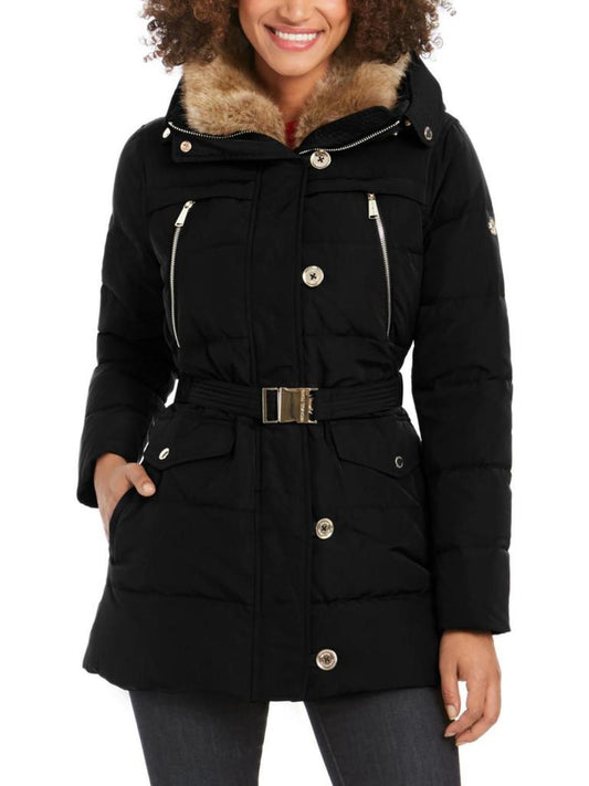 Womens Faux Fur Cold Weather Down Coat