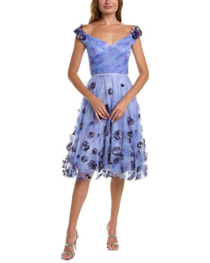 marchesa notte off shoulder dress Marchesa Notte Off-The-Shoulder Cocktail Dress