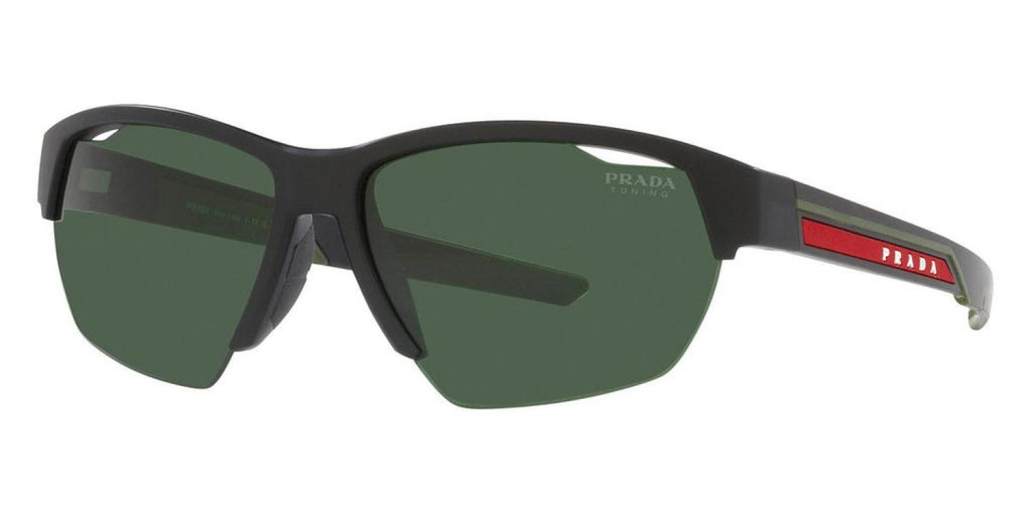 Prada Men's PS-03YS-18G06U Linea Rossa 64mm Matte Black Sunglasses