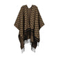 Reversible Logo Plaid Fringe Kimono
