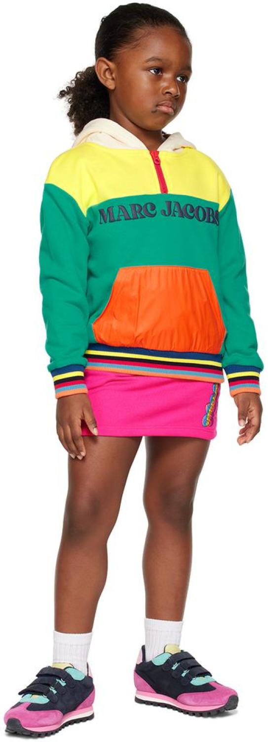 Kids Green Embossed Hoodie