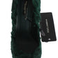 Dolce & Gabbana Elegant Green Xiangao Fur Leather Pumps