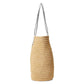 Brie Leather-Trim Straw Medium Tote Bag