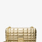 Tribeca Large Metallic Quilted Leather Shoulder Bag