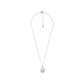 Sterling Silver Mother of Pearl Lock Pendant Necklace