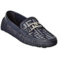 FENDI O'Lock Denim & Leather Driver
