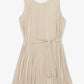 Logo Print Georgette Pleated Dress