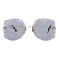 YSE Square-Frame Metal Sunglasses