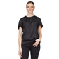 Women's Jacquard Satin Snakeskin-Print Flutter-Sleeve Top