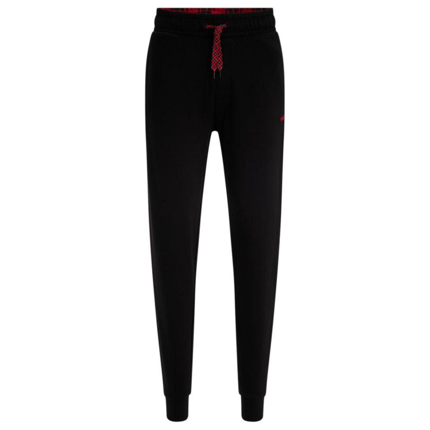 Cotton-terry loungewear tracksuit bottoms with contrast logo