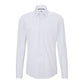 Slim-fit shirt in patterned performance-stretch fabric
