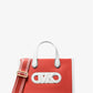 Gigi Small Embossed Pebbled Leather Messenger Bag