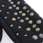 Dolce & Gabbana Elegant Studded Gray Wool Gloves