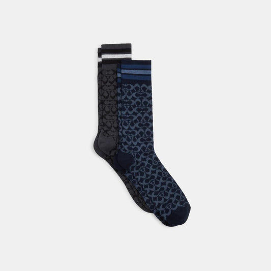 Coach Outlet Signature Calf Socks