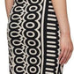 Black & Beige 'The Monogram Racer Rib Dress' Midi Dress