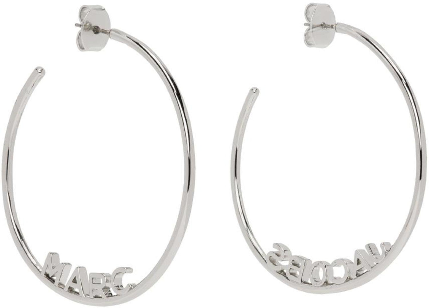 Silver 'The Monogram' Hoop Earrings