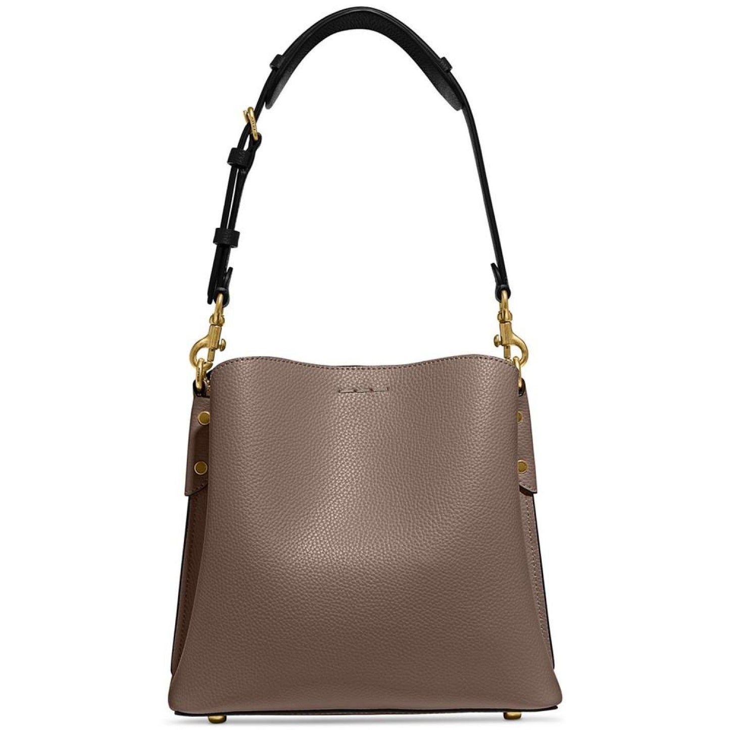 Pebble Leather Willow Bucket Bag with Convertible Straps