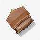 Rose Medium Logo and Faux Leather Shoulder Bag