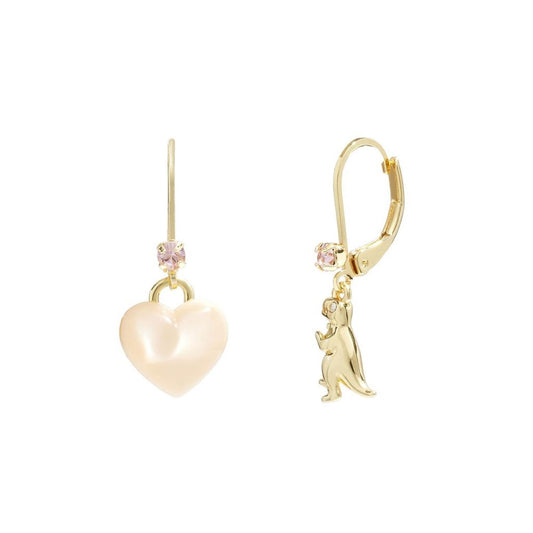Resin Heart Rexy Lever Back Earrings