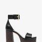 Tara Leather and Logo Platform Sandal