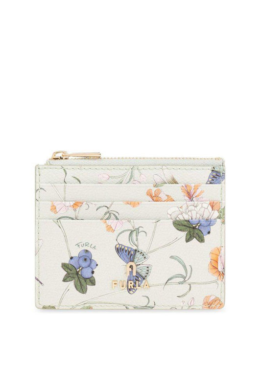 Furla Camelia Floral Printed Small Card Holder