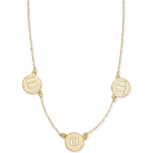 Gold-Tone MOM Collar Necklace, 15-1/2" + 3" extender