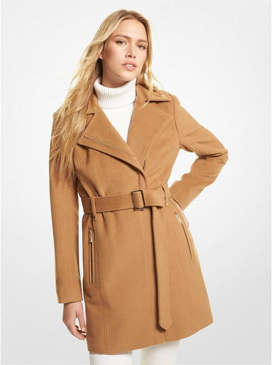 Wool Blend Asymmetric Coat