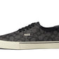 Signature Jacquard Leather Lace-Up Skate Sneaker