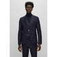 Slim-fit three-piece suit in checked virgin wool