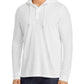 Mens Hooded Drawstring Henley Shirt