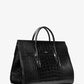 Campbell Crocodile Embossed Leather Weekender Bag