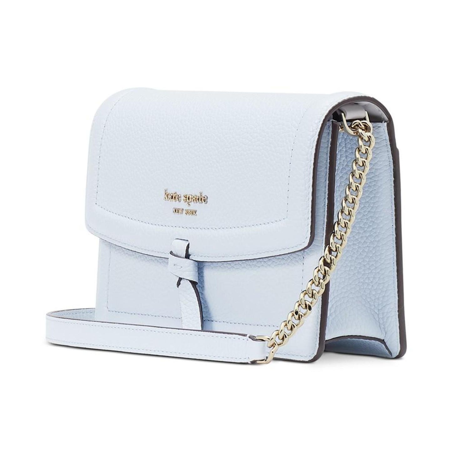 Knott Pebbled Leather Flap Crossbody
