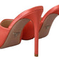 Prada Calzature Leather Stilettos Heels Sandals Women's Shoes