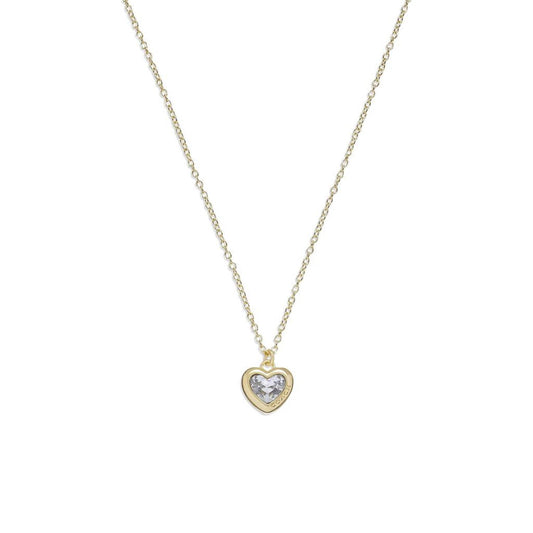 Stone Heart Short Pendant Necklace