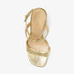 Amara Metallic Snake Embossed Leather Sandal