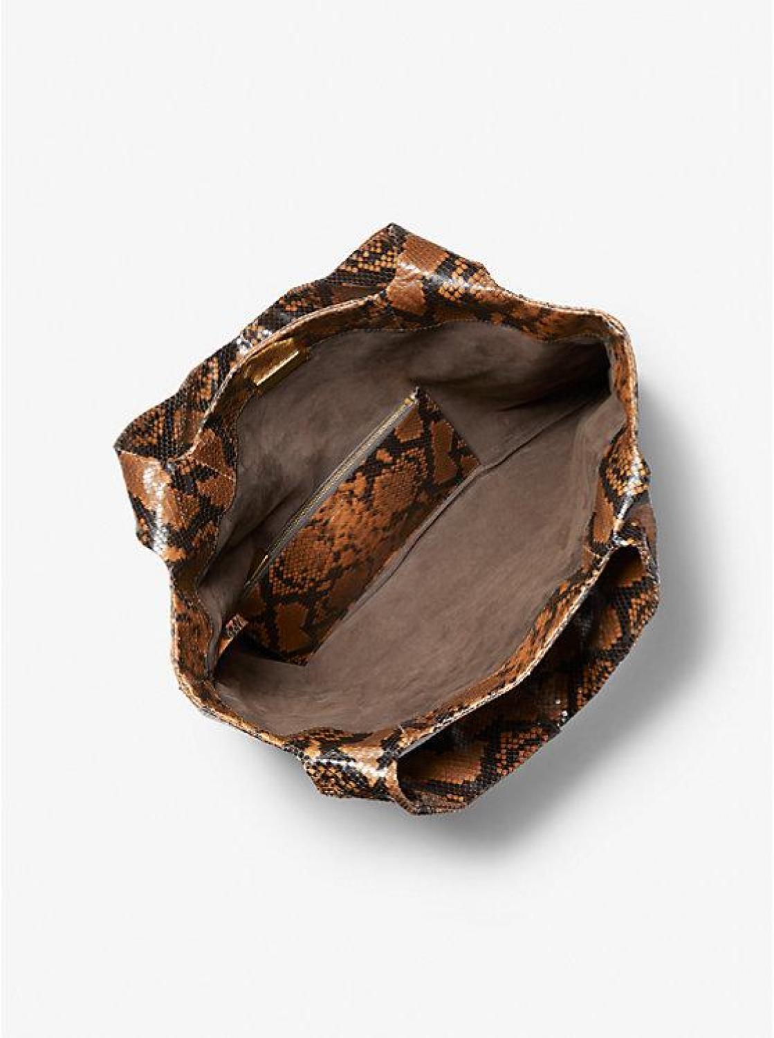 Monogramme Python Embossed Leather Tote Bag